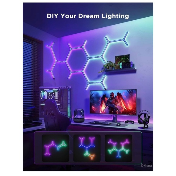 Govee Glide Y Lights with Smartphone Control New - Picture 5 of 8